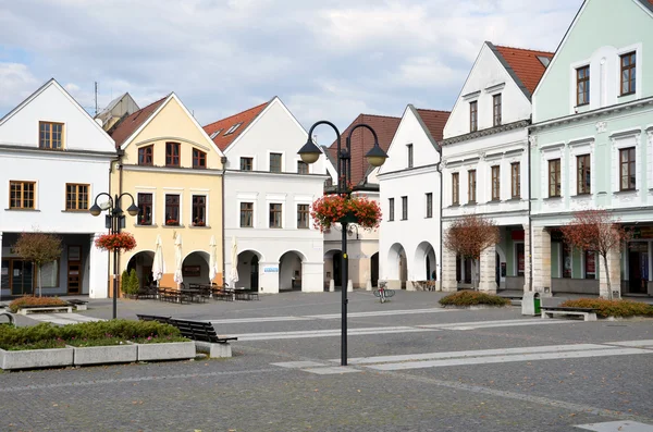 Empty corner of Marian square, a part of historic centre of the town — Stock Photo, Image