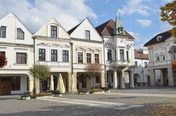 Historical town square in autumn, Zilina, Slovakia — Stock Photo, Image