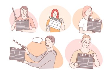 Clapperboard konseptine sahip film yapımcıları