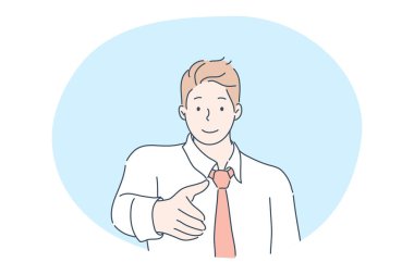 Toplantı, selamlama, iş anlaşması, işe alım, istihdam kavramı