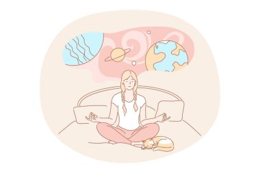 Yoga, meditasyon, hayal gücü kavramı