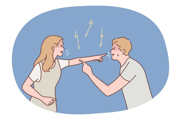 Couple, quarrel, conflict concept — Image vectorielle