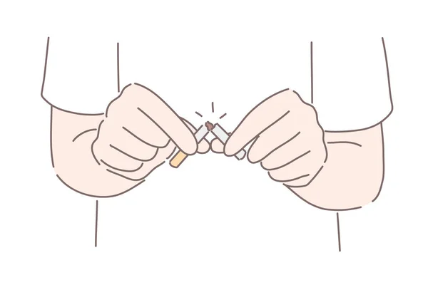 喫煙の概念を止める — ストックベクタ