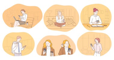 Çevrimiçi iletişim, sohbet, flört kavramı