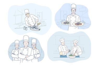 Aşçılık, şef, restoran, yemek tarifi, yemek konsepti.