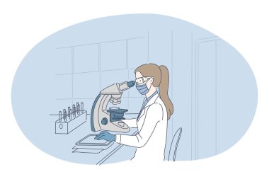 Tıp ve laboratuvar araştırma konseptinde röntgen.
