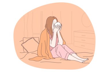 Soğuk algınlığı, grip, hastalık ve enfeksiyon.