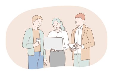 Takım çalışması, müzakereler, iş iletişimi kavramı