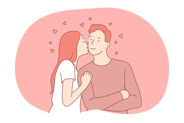 Amor, citas, concepto de unión de pareja — Archivo Imágenes Vectoriales