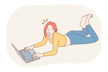Çevrimiçi iletişim, e-öğrenme, dizüstü bilgisayar kavramı