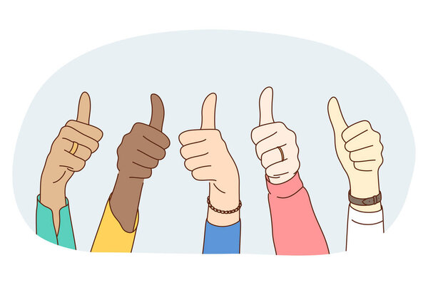 Пальцами вверх вывеска, понятная кисть руки