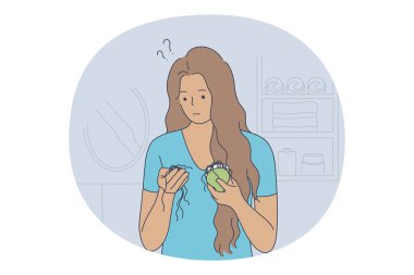 Saç dökülmesi konsepti