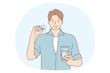 Tıbbi ilaçlar ve vitamin konsepti