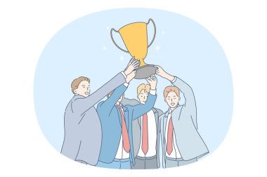 Başarı, takım çalışması, iş geliştirme kavramı