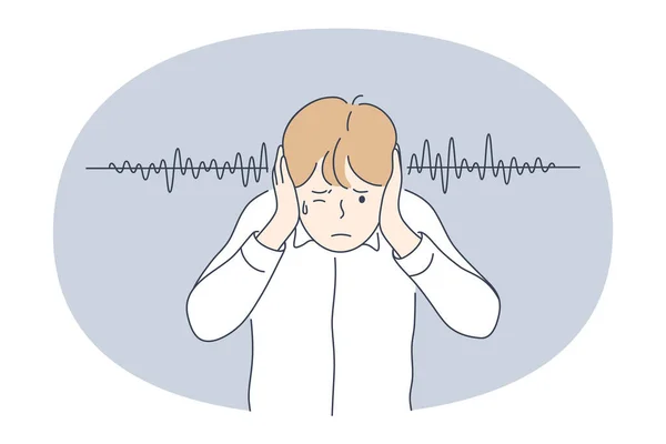 Zaj, hangosság fogalma — Stock Vector