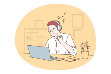 Müzik dinlemek, dinlenme konsepti
