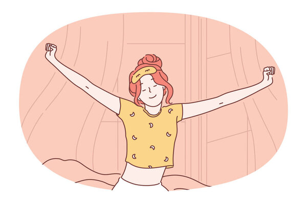 Morning waking up concept