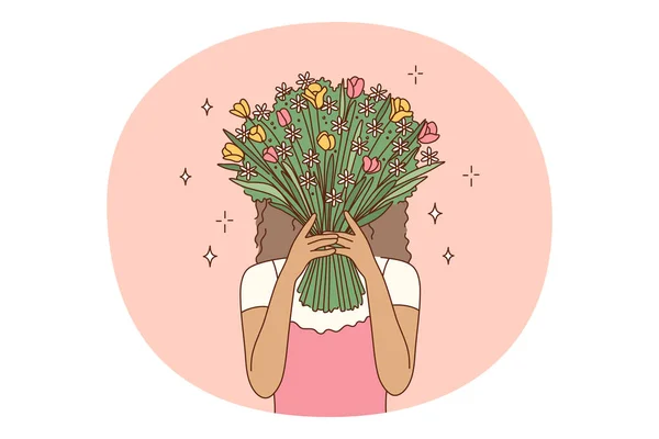 Buquê de flores conceito — Vetor de Stock