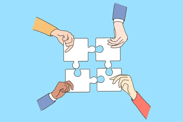 Teamwork, samenwerking, suites strategie concept — Stockvector