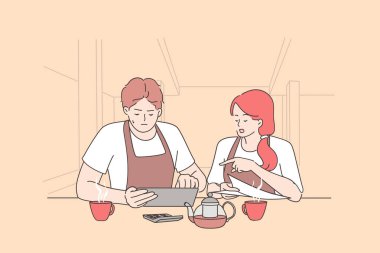 İflas ve hesaplı restoran giderleri konsepti