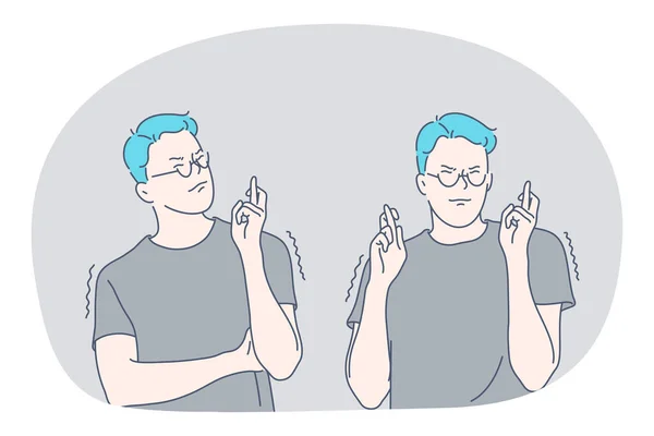 手話ジェスチャー手コミュニケーションの概念 — ストックベクタ