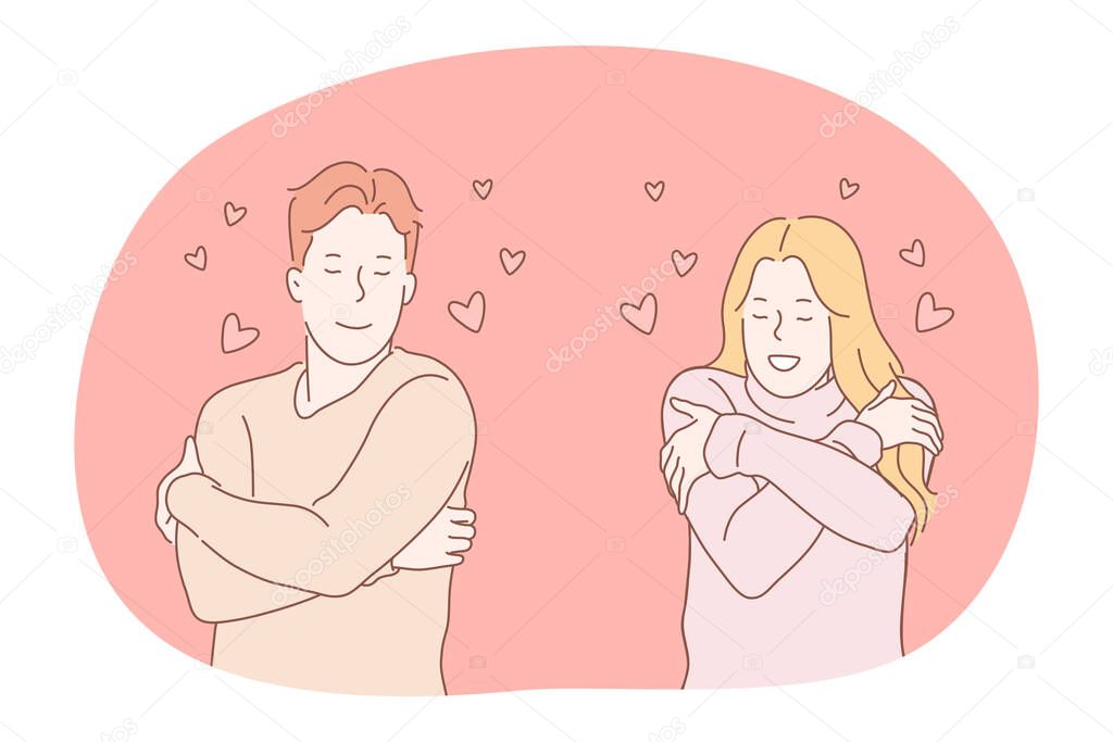 Love, dating, couple togetherness concept