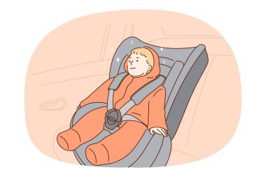 Bebek koruma konsepti için oto koltuğu
