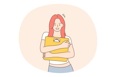 Sağlıklı yaşam tarzı, diyet, kilo verme konsepti