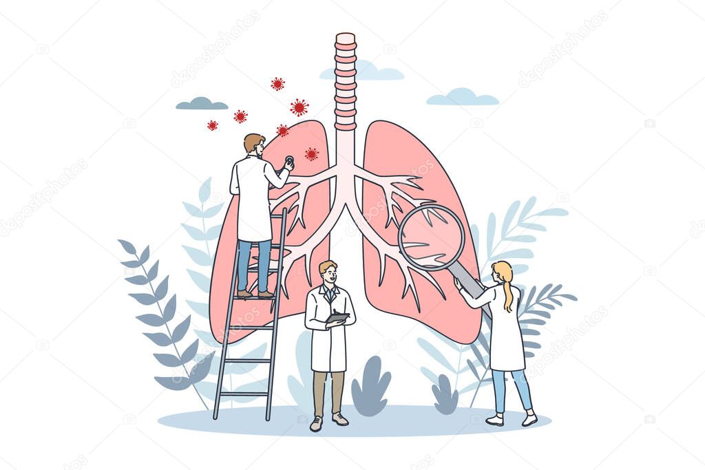 Pulmonology and lungs healthcare concept