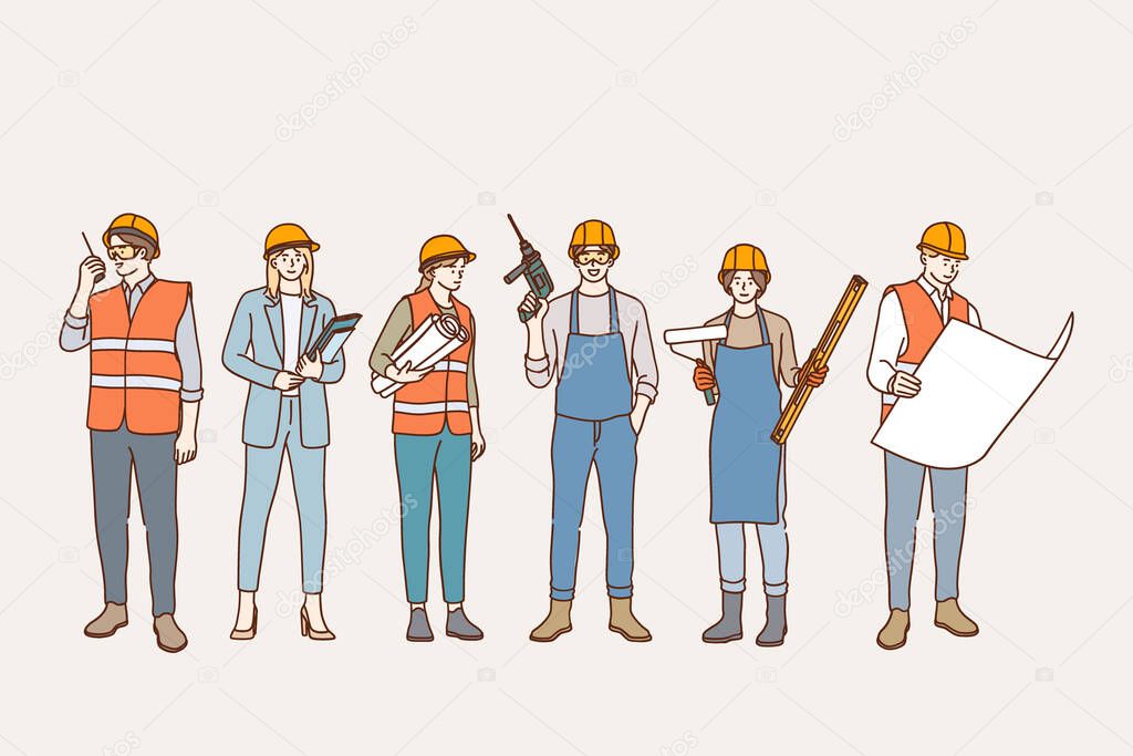 Builders and construction industry concept
