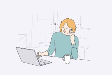 Stres, tükenme, zihinsel kriz konsepti