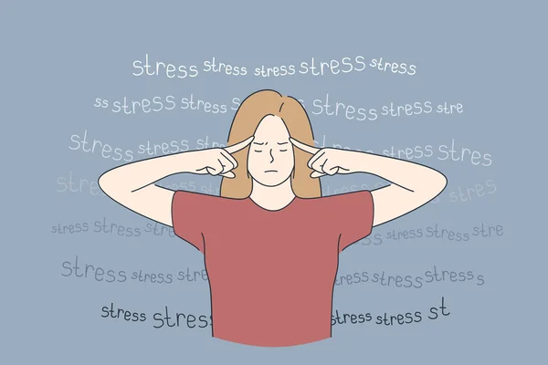 Stress, épuisement professionnel, concept de fatigue Graphismes Vectoriels