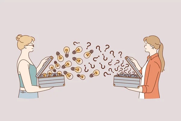 New ideas, innovation, helping concept Stock Vector