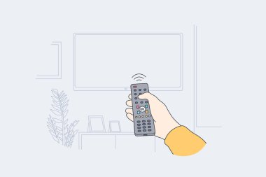 Televizyon, ev eğlencesi konsepti