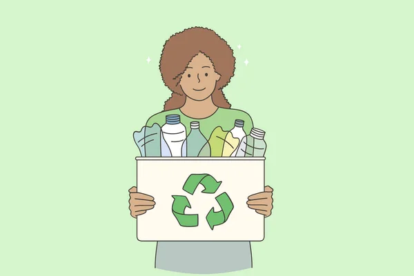 Recycling und nachhaltiges Lifestyle-Konzept — Stockvektor