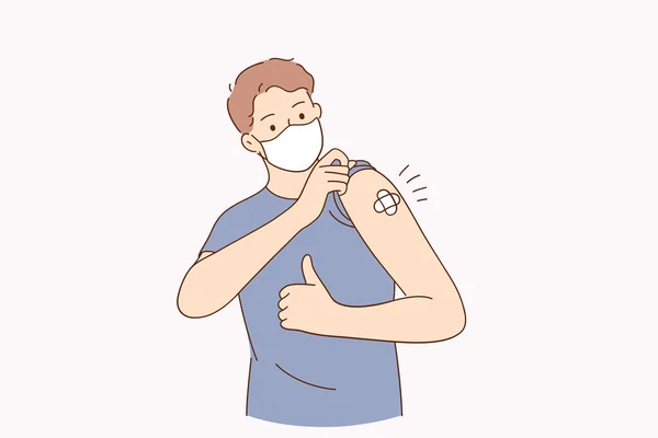 Εμβολιασμός κατά της έννοιας covid-19 — Διανυσματικό Αρχείο