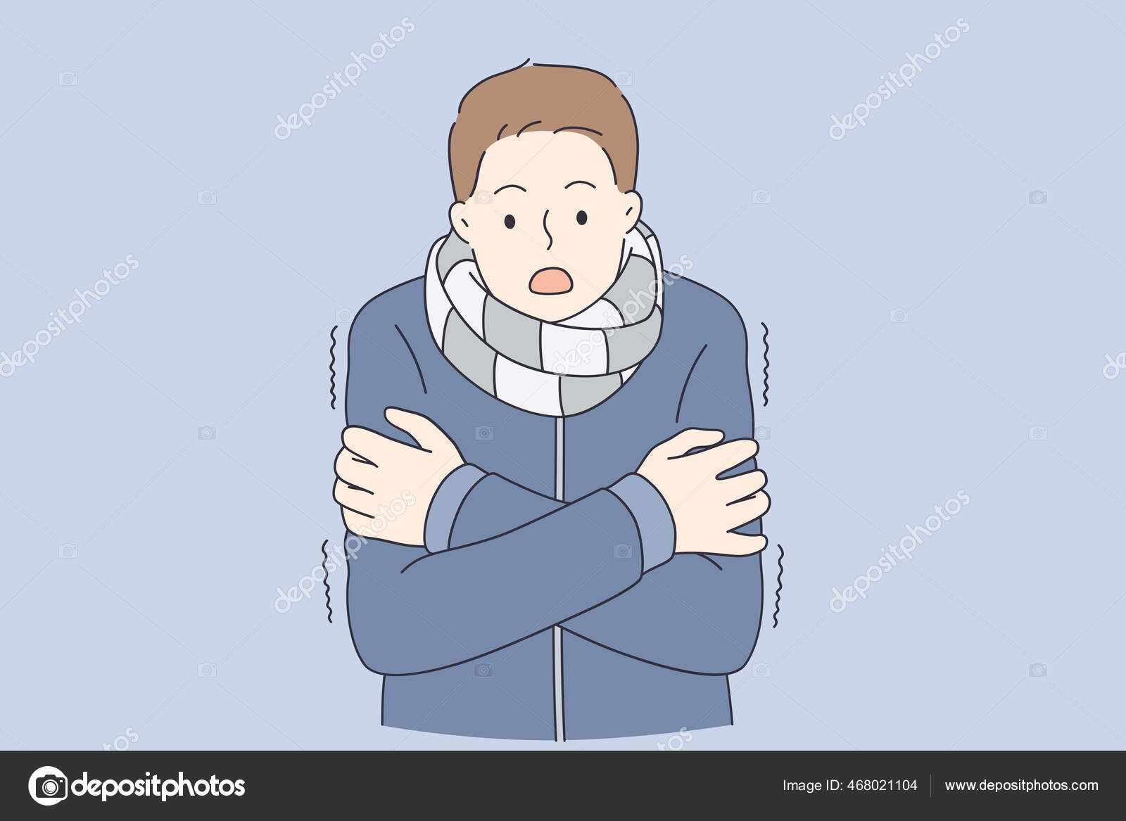 Feeling cold and frozen concept Stock Vector by ©little_prince 468021104