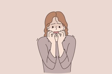 Being worried and stress concept. clipart