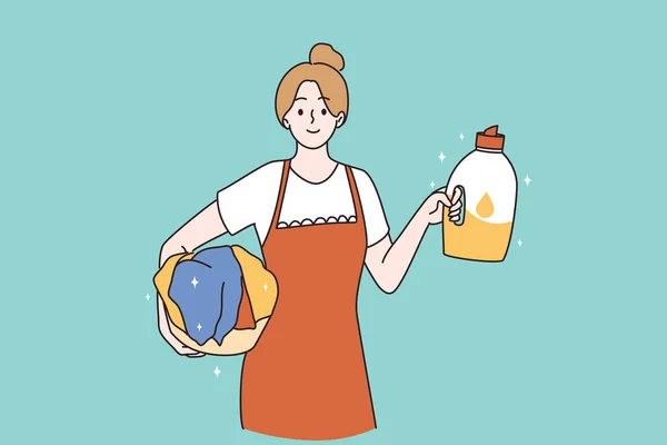 Huishoudster en huisvrouw concept — Stockvector