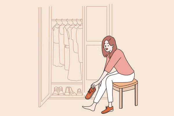 Moda y ajuste nuevo concepto de zapatos — Archivo Imágenes Vectoriales