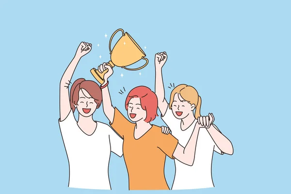 Перемога, успіх, концепція перемоги святкування — стоковий вектор