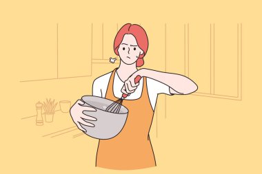Ev konseptinde yemek pişirmenin yorgunluğu