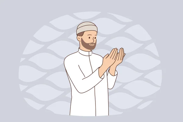 Muslimsk religion och ritualer koncept — Stock vektor