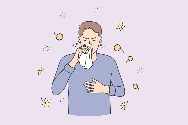 Аллергическая реакция, медицина и здравоохранение — стоковый вектор