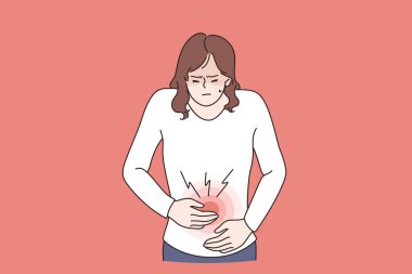 Diarrhea or constipation, problems with health concept clipart