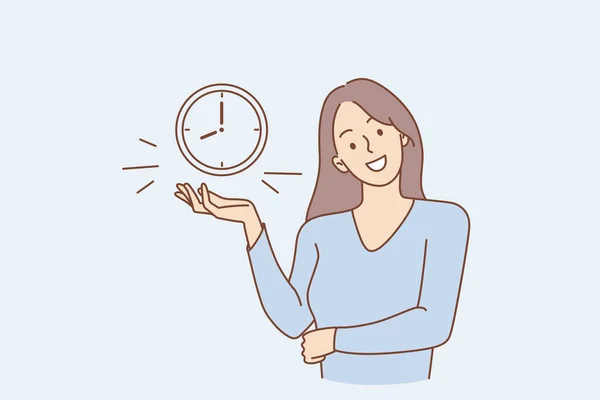 Successful time management and alarm concept — Stock Vector