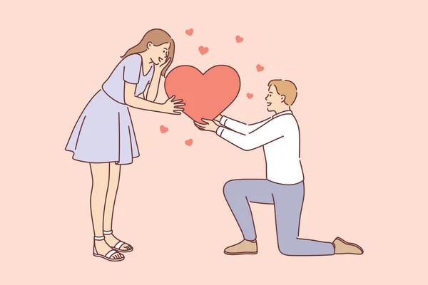 Amor, romance y citas concepto — Vector de stock