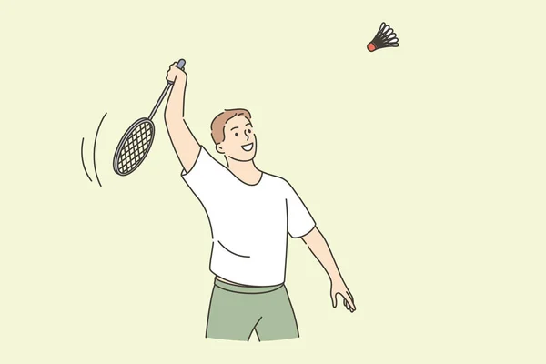 Jugador de tenis profesional y concepto deportivo — Vector de stock