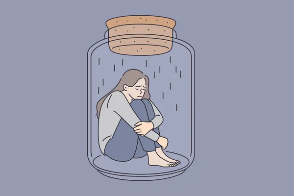 Κατάθλιψη και ψυχική υγεία — Διανυσματικό Αρχείο