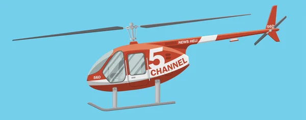 News helicopter image — Stock Vector